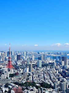 東京　空撮　東京タワ　タブレット