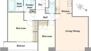 ルクセンブルグハウス｜80㎡×2LDK。都心で使いやすい間取りとバランスの良い住空間